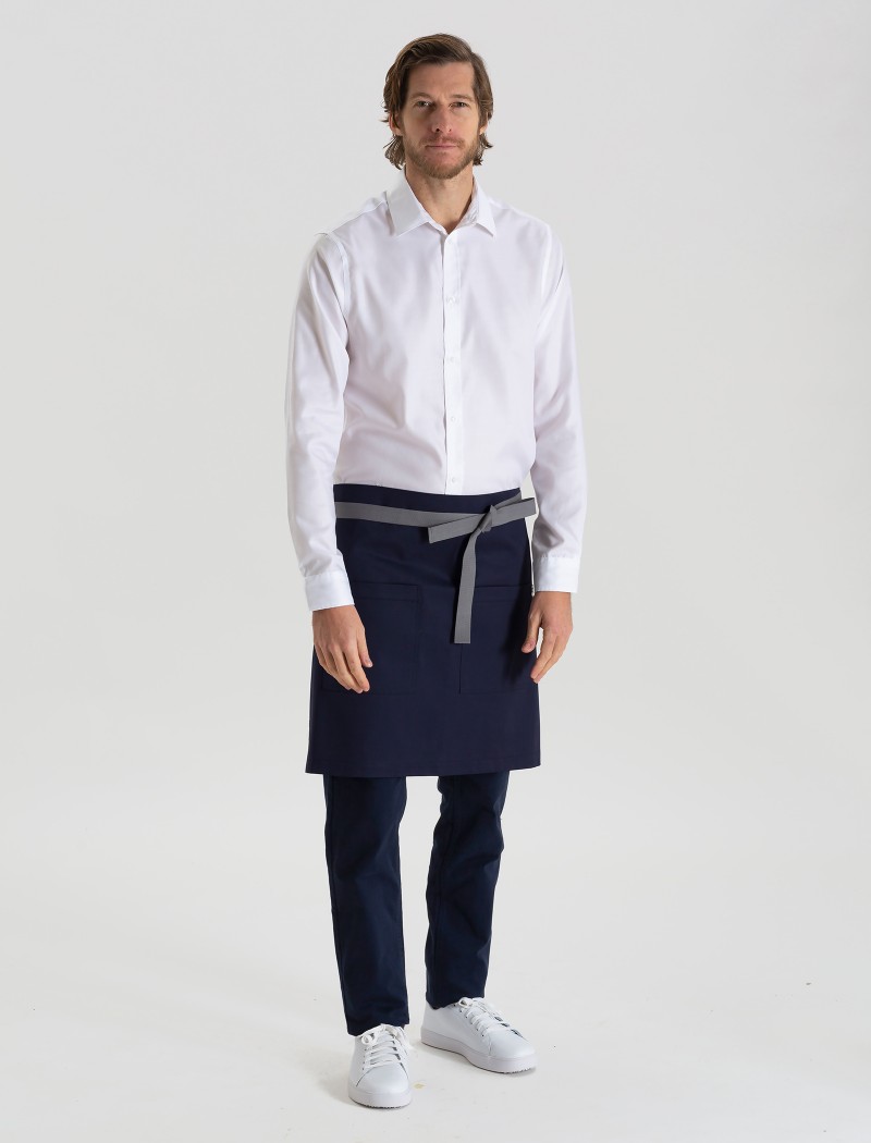 Avental de bistrô azul Avental de bistrô azul