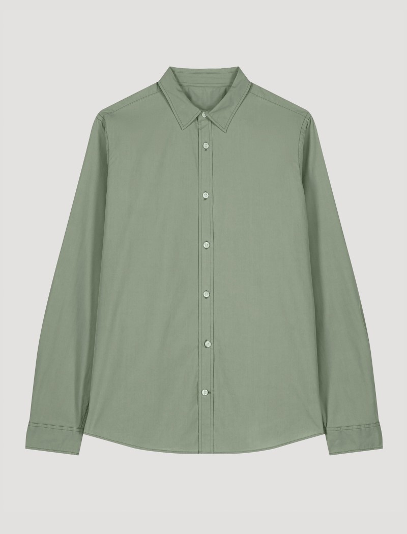 6 Camisa Popelín Mujer Soft Khaki