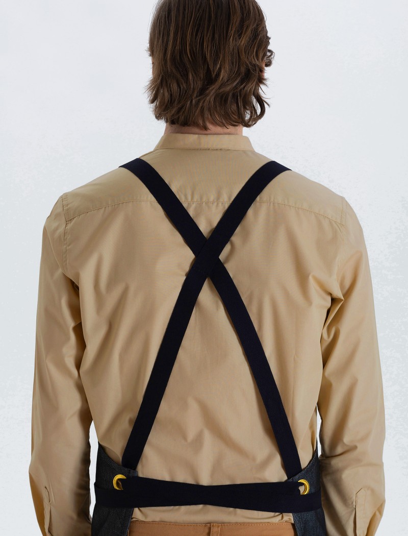 Grembiule Garbo Denim Nero Grembiule Garbo Denim Nero