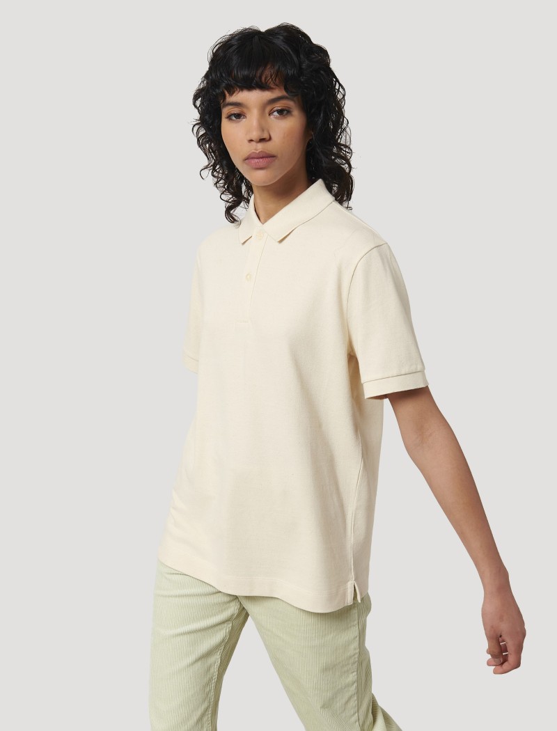 White raw unisex polo shirt White raw unisex polo shirt
