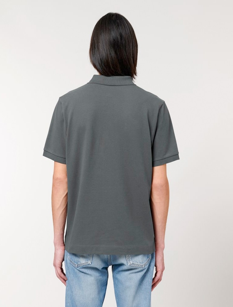 antracira5 Polo MC Anthracite Unisex