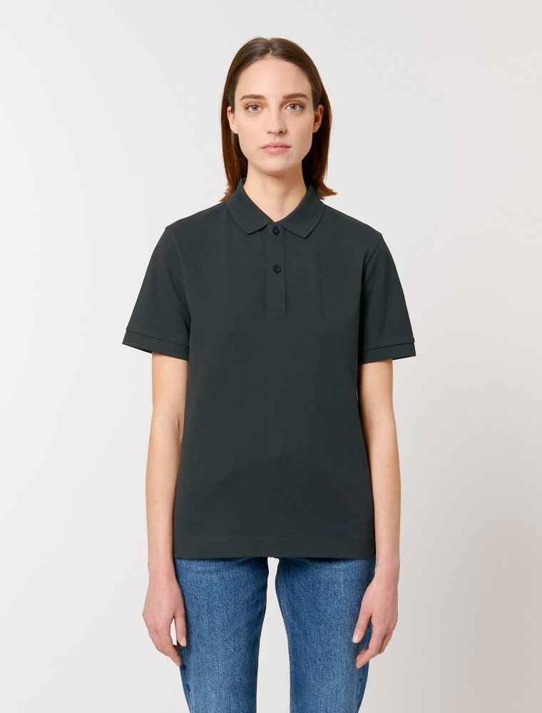 Schwarzes Herren-Polo Detail Schwarzes Herren-Polo Detail