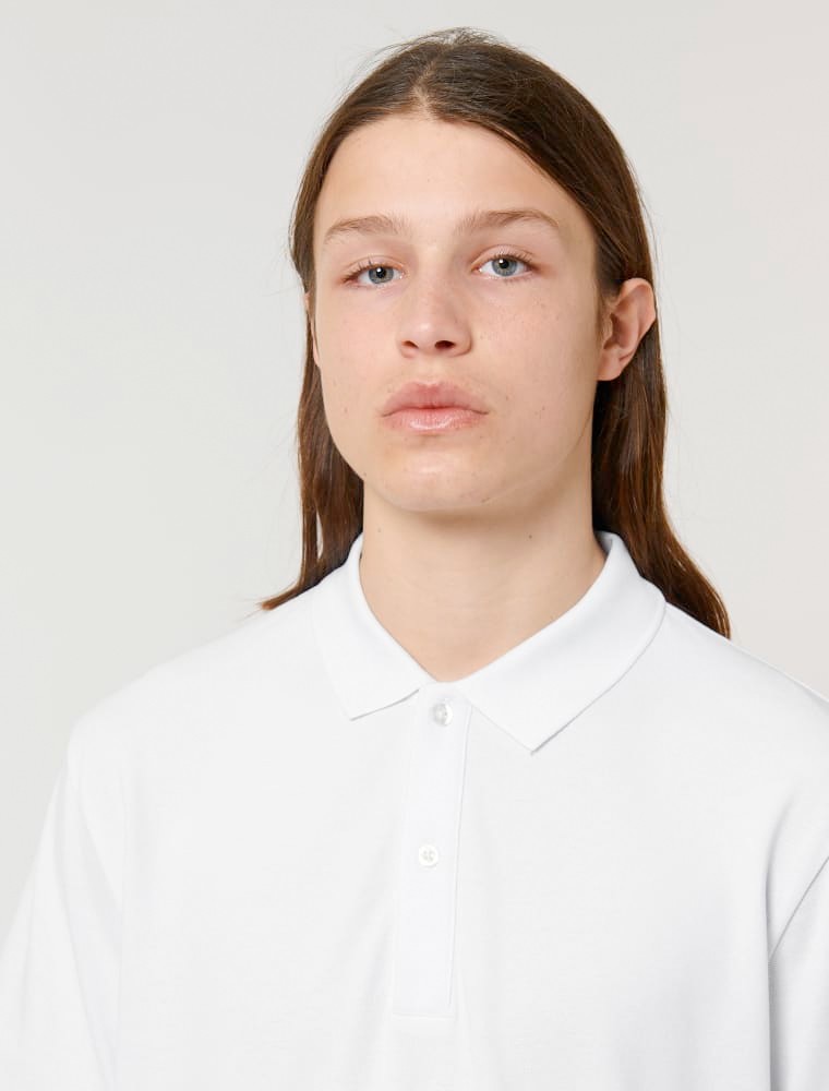 Women’s White Polo for uniforms with logo Women’s White Polo for uniforms with logo