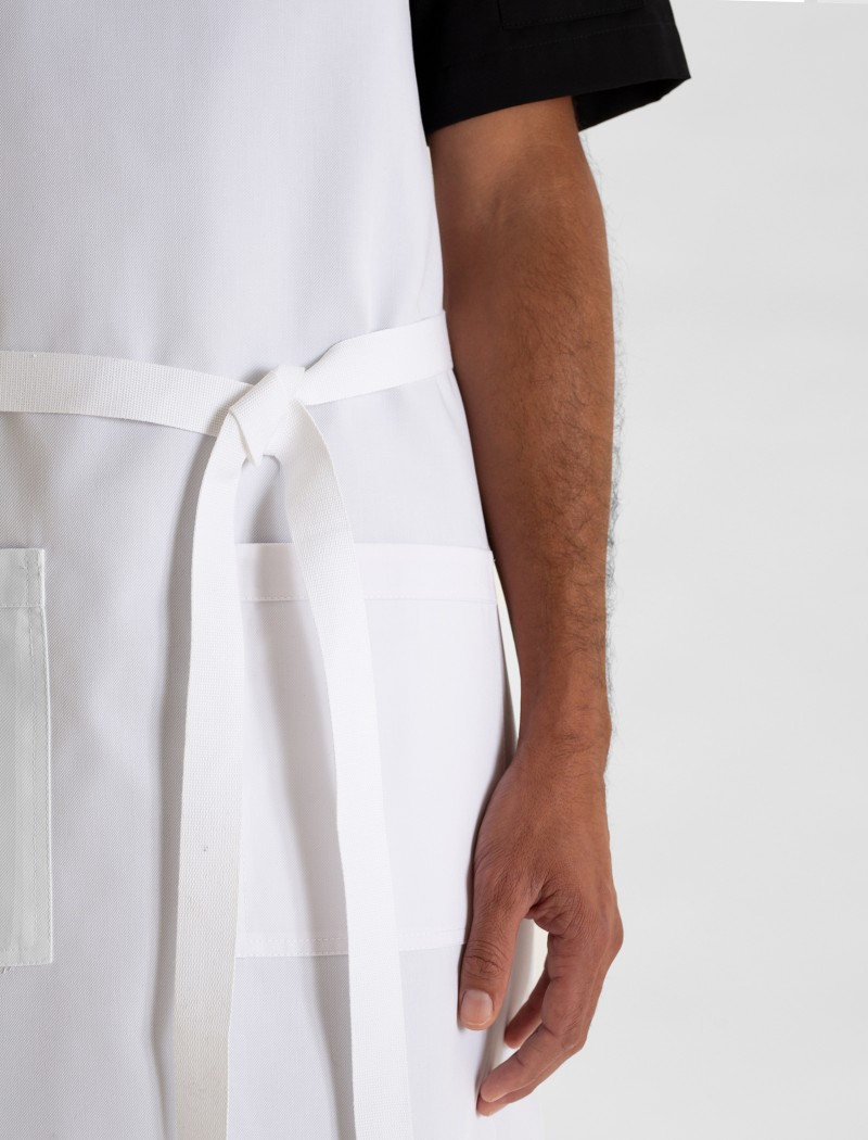 white Delantal Clipper Blanco