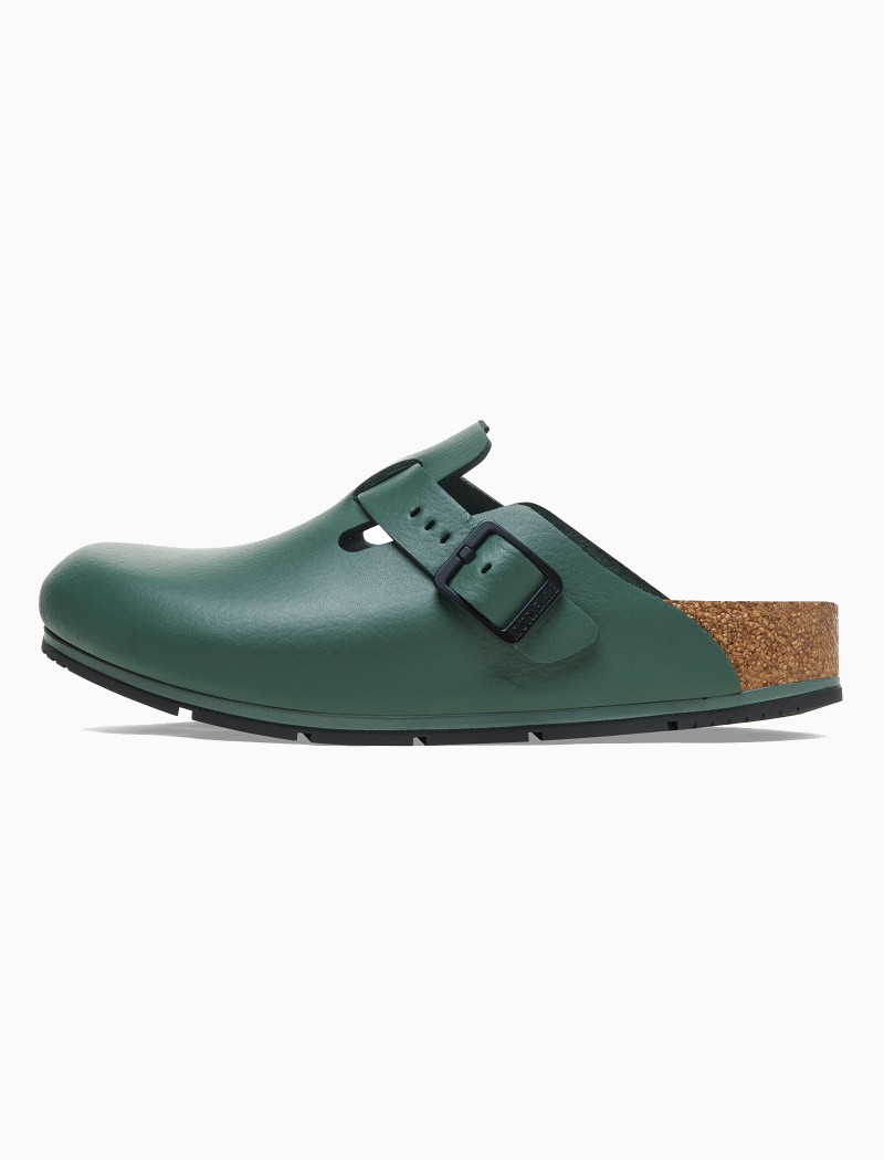 Zoccoli Birkenstock Boston in pelle verde Zoccoli Birkenstock Boston in pelle verde