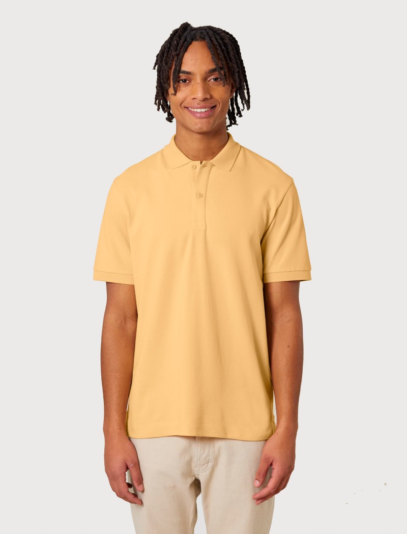 Orange polo detail Orange polo detail