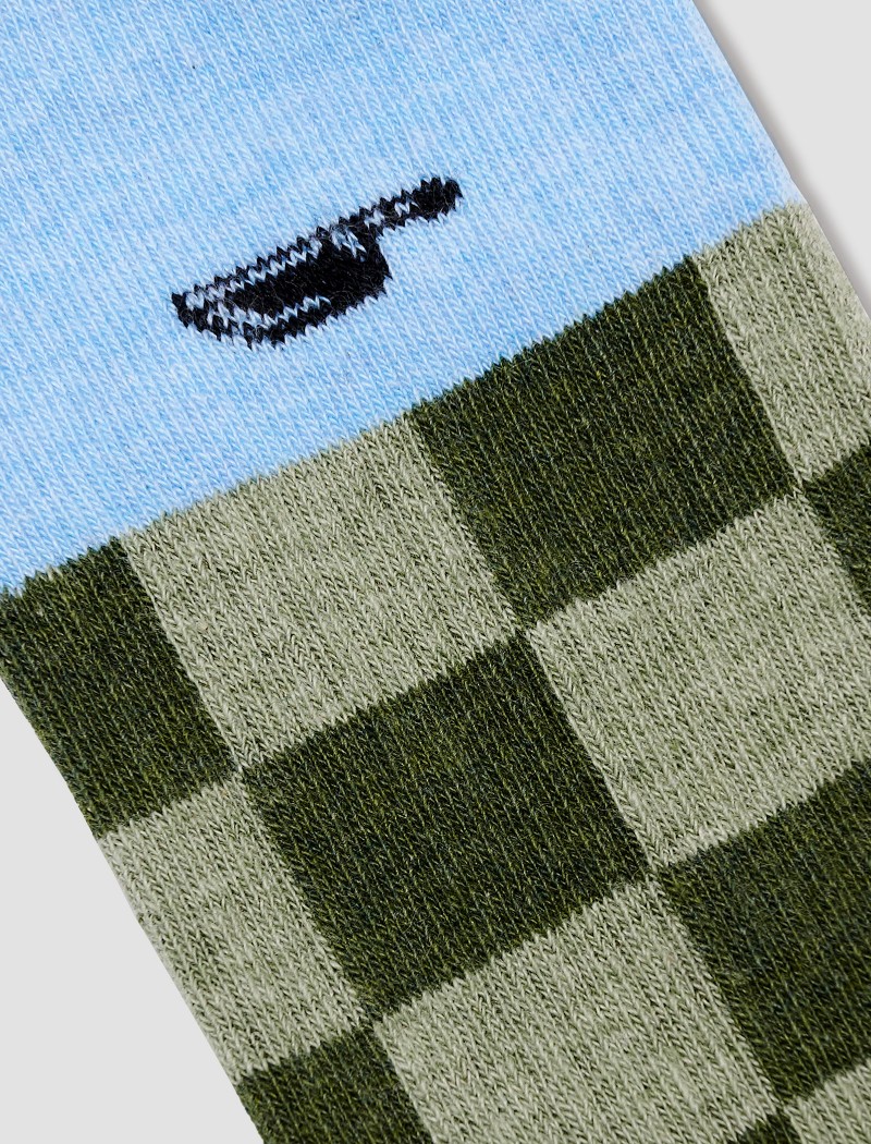 Check Socken - Green Check Socken - Green