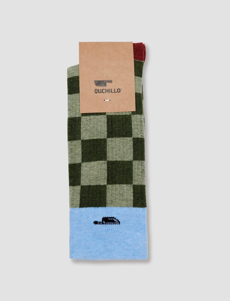 Check Socken - Green Check Socken - Green