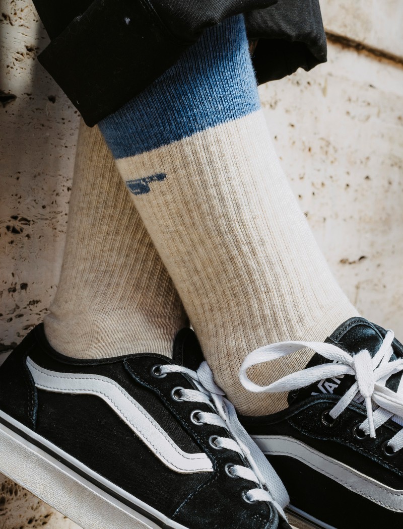 calcetines melange azul copia Quchillo Blue Socks