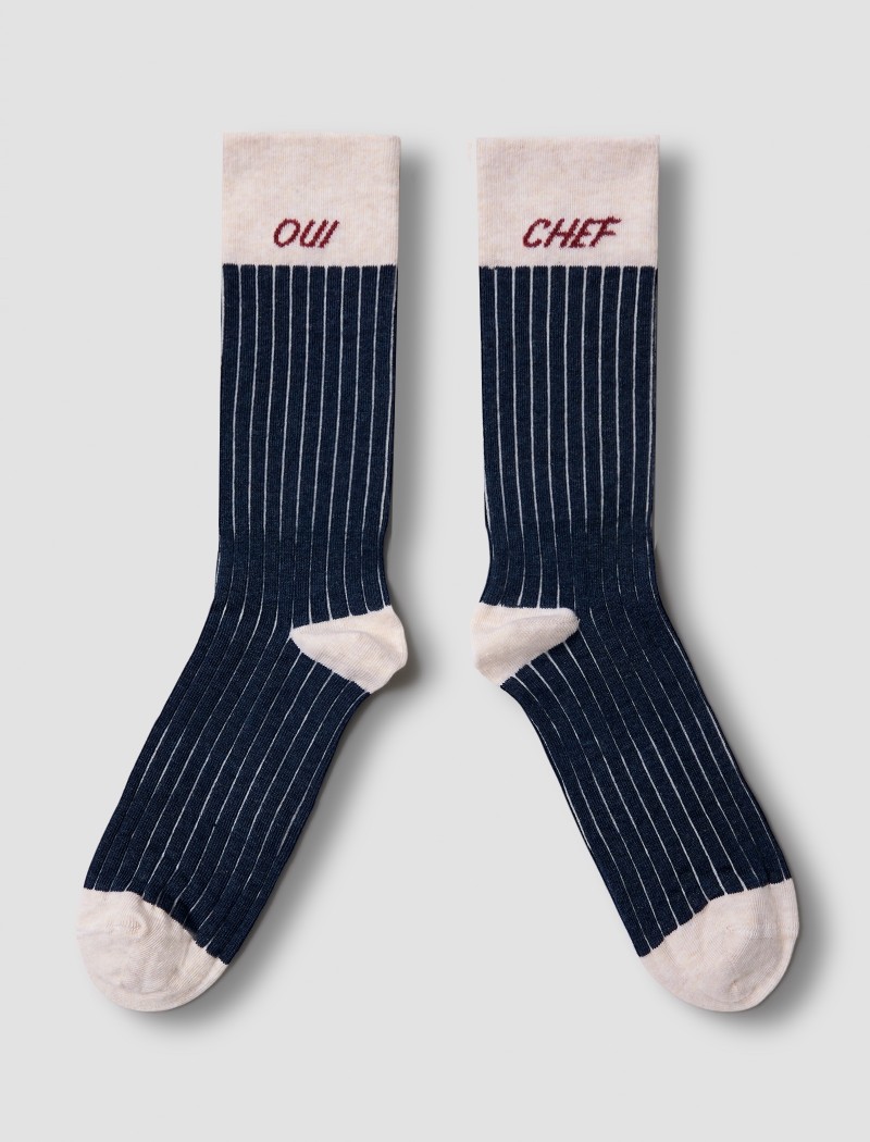 Chaussettes de Chef Oui Chef Navy Chaussettes de Chef Oui Chef Navy