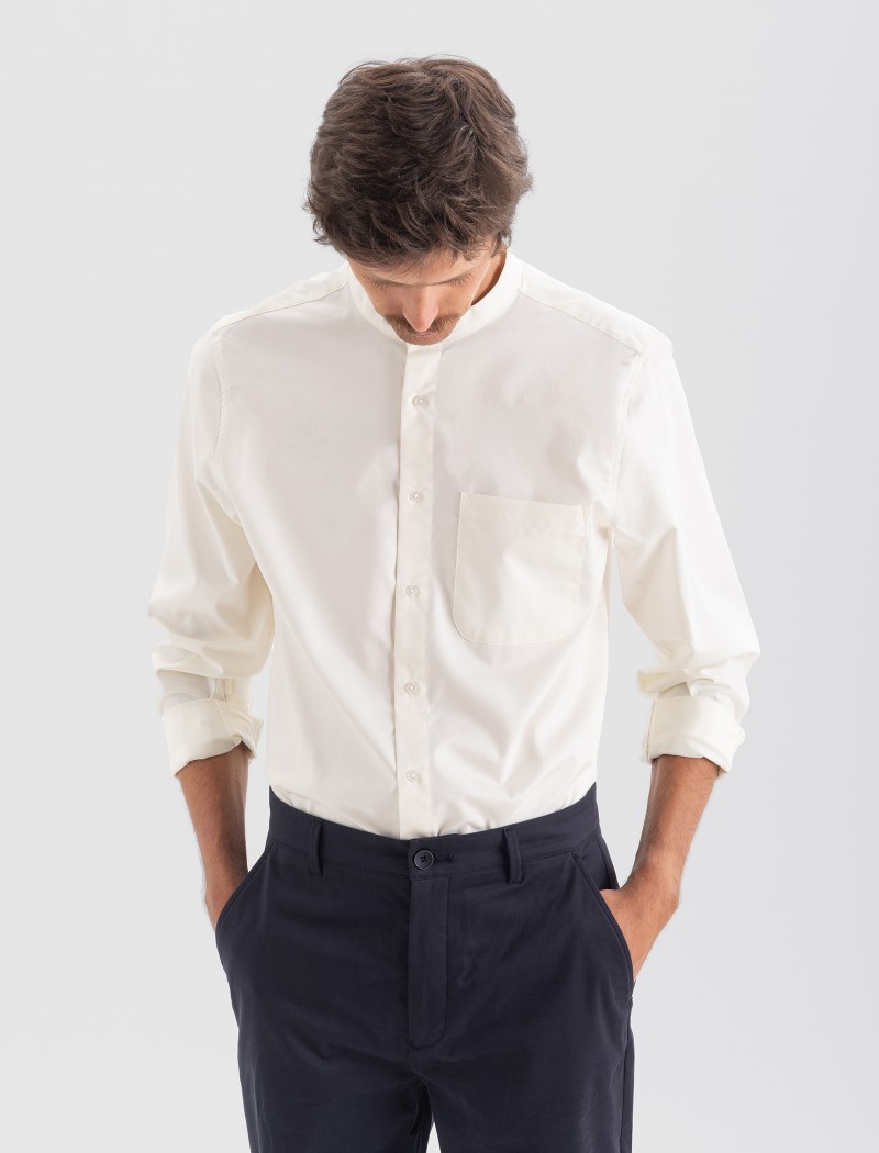 Camisa-mao-hombre-ecru-6 Men's Mao Shirt - Ecru