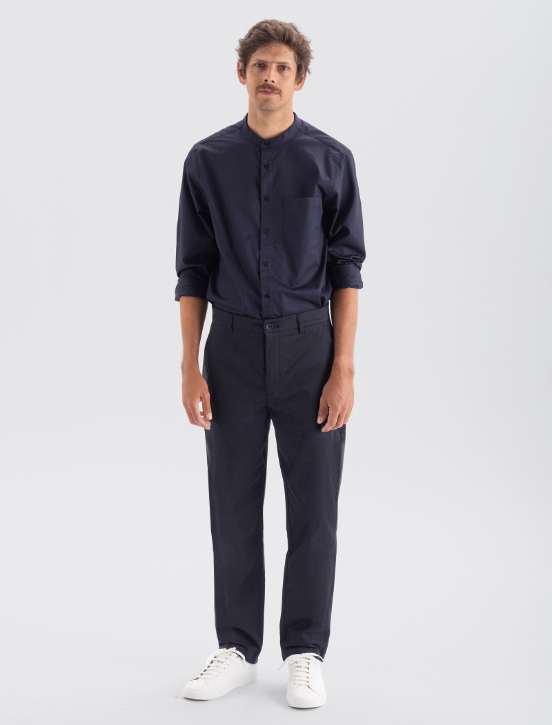 Camicia Mao Uomo - Navy Camicia Mao Uomo - Navy