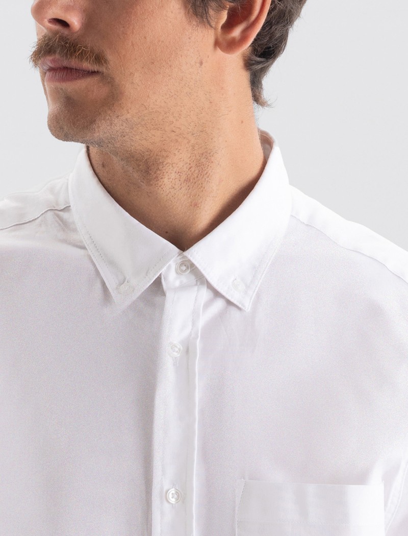 Camisa-oxford-hombre-BLANCO-4 Men's Oxford Shirt - White