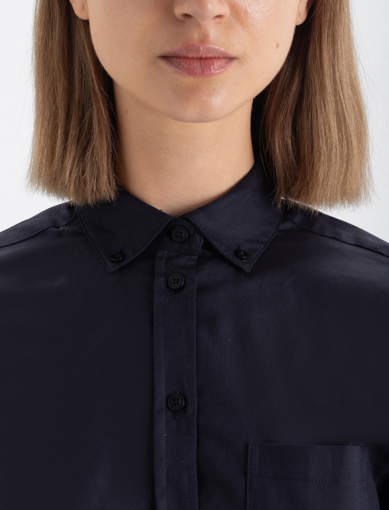 Camisa Oxford Mulher - Navy Camisa Oxford Mulher - Navy