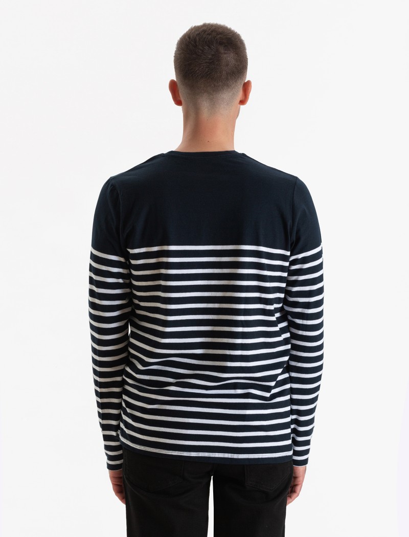 Camiseta-breton-azul-hombre-2 Men’s Blue Breton T-Shirt