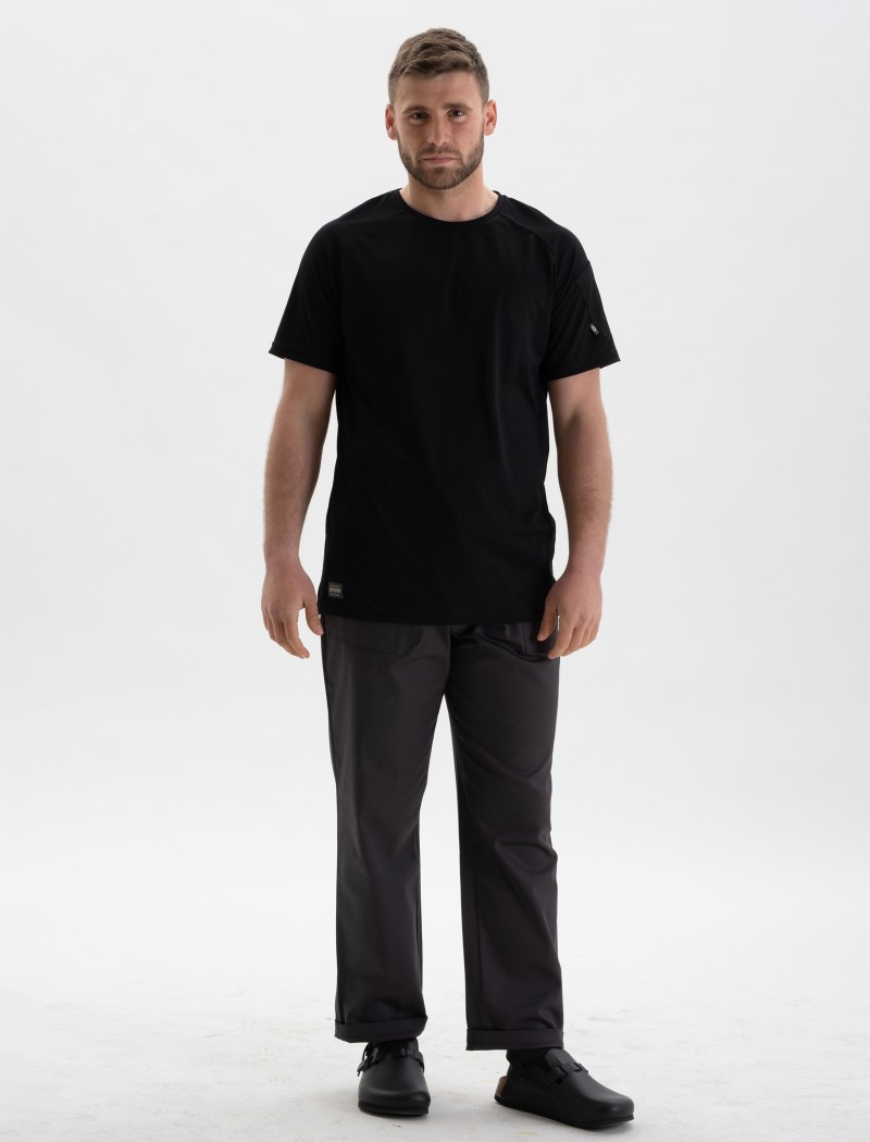 Black anti-odour chef t-shirt Black anti-odour chef t-shirt