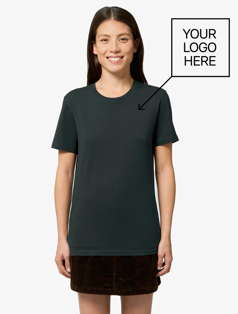 camiseta_negra_chica_1b Women´s black t-shirt with logo