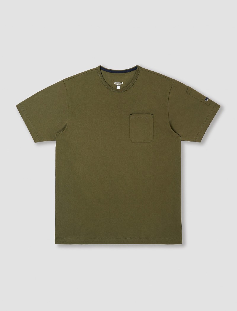T-shirt vert conçu pour les cuisiniers Chef Tee Army