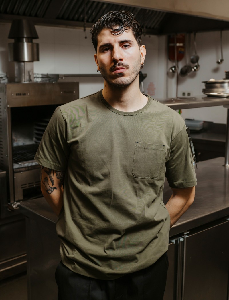 T-shirt pour cuisiniers vert T-shirt pour cuisiniers vert