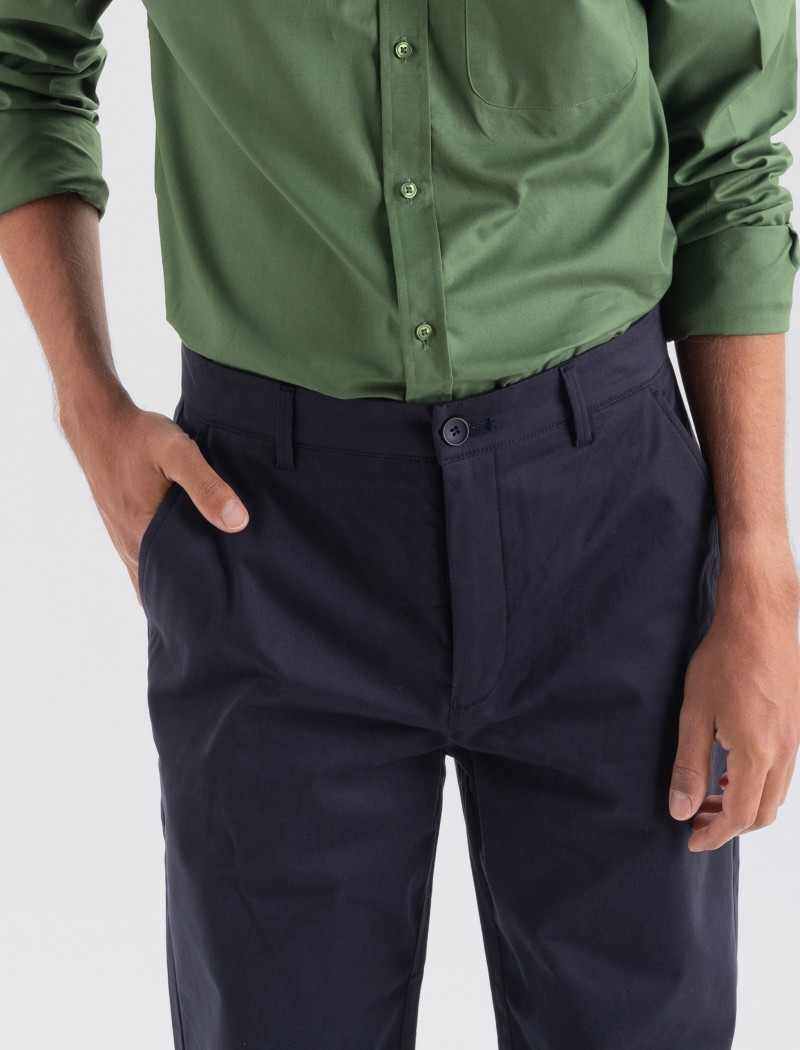Pantaloni Chino Uomo Navy Pantaloni Chino Uomo Navy