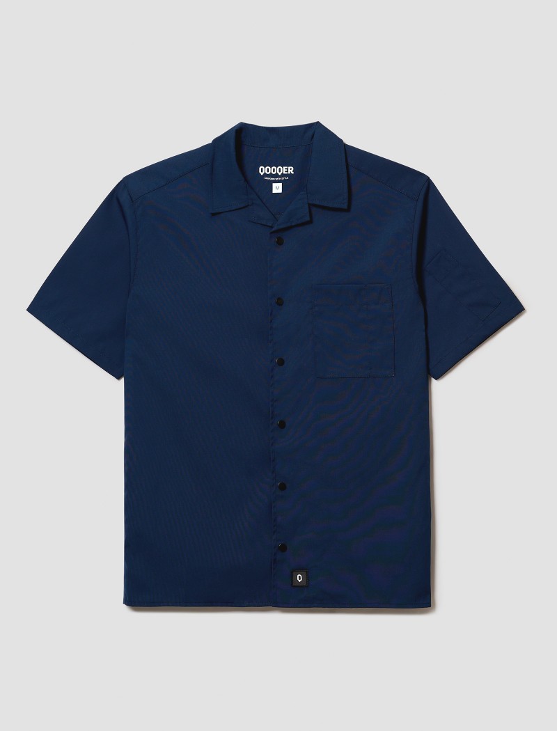 Camisa de chef leve na cor azul marinho Camisa Concept Navy