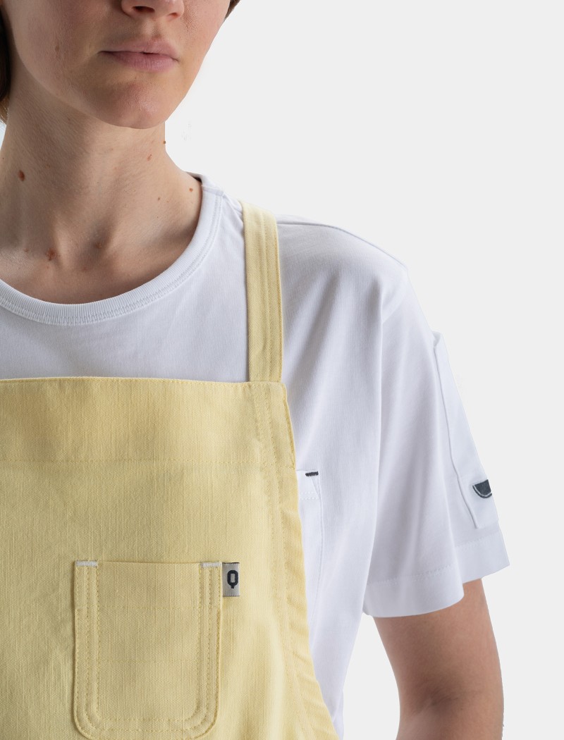 Delantal ligero amarillo Delantal amarillo tejido tipo lino