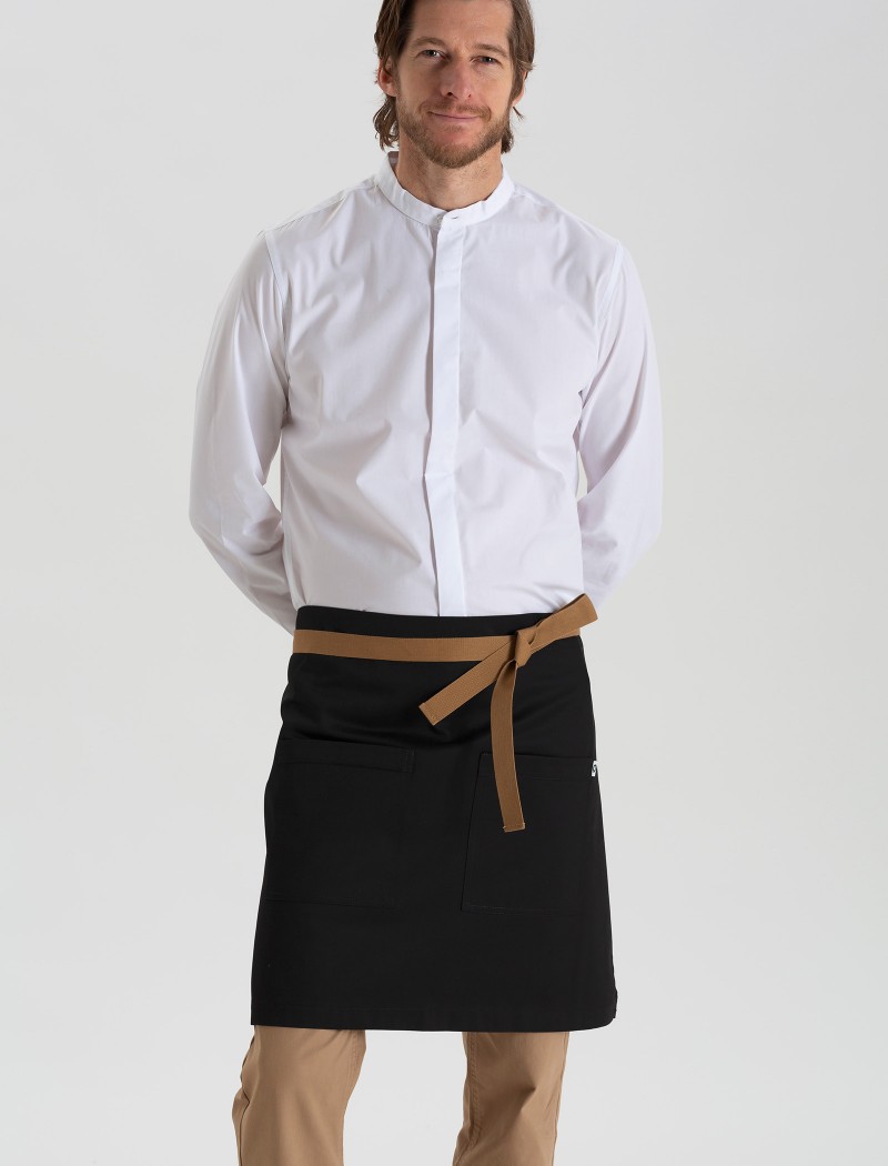 Delantal Midi Negro-7 Midi Black Apron