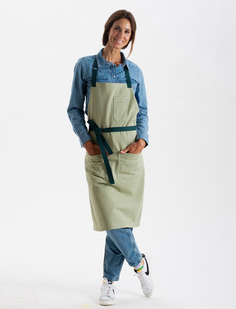 Tablier vert denim Tablier vert denim
