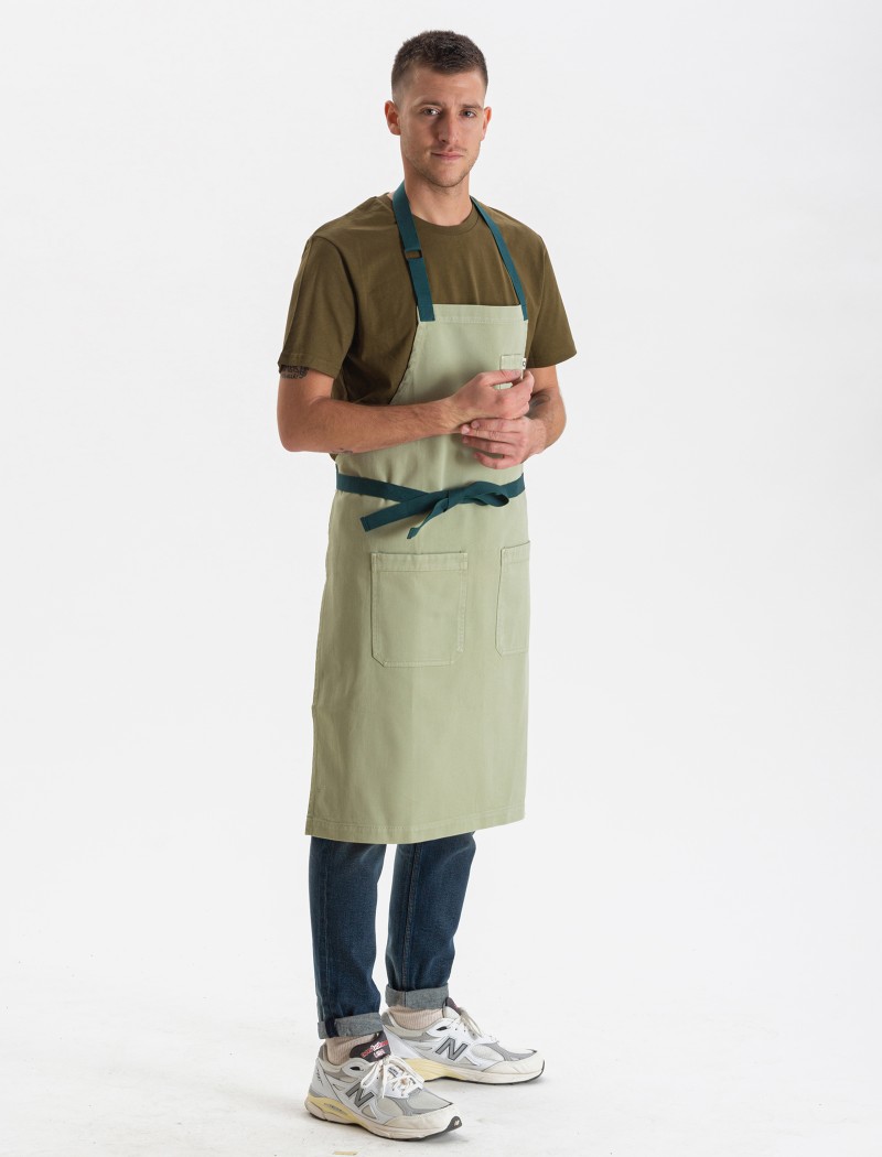 Tablier vert en coton bio Tablier vert en coton bio