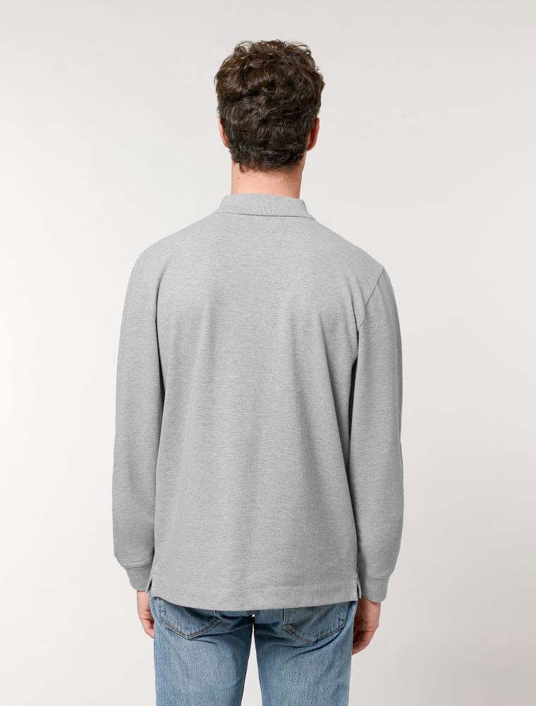 gris-5 Unisex Heather Grey ML Polo