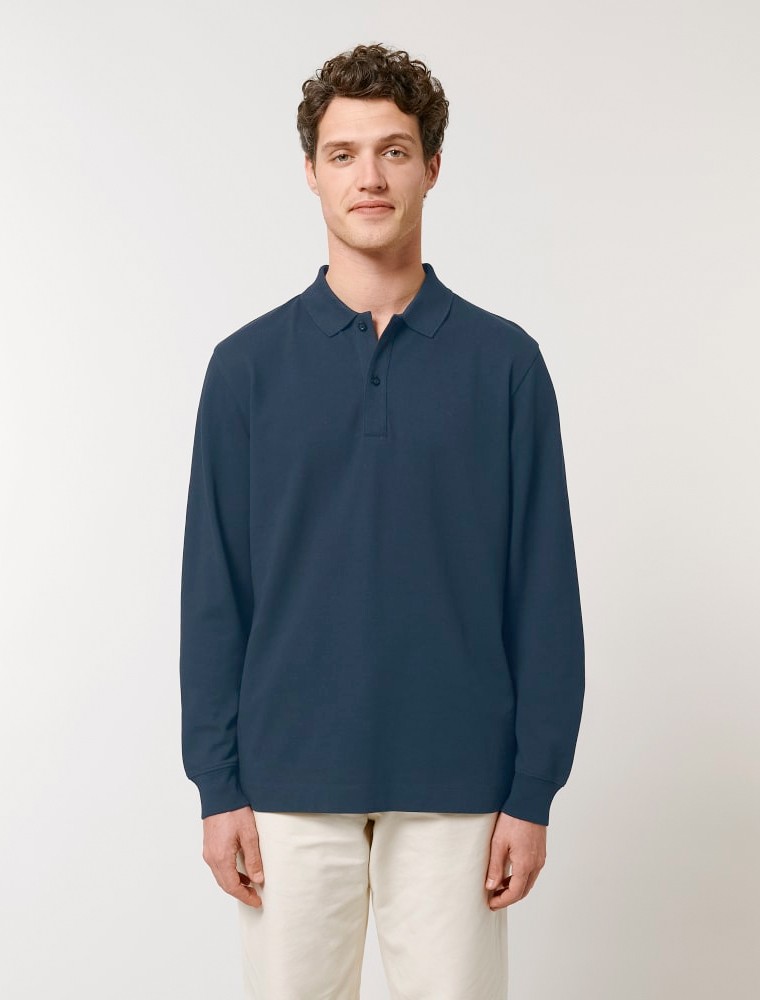 Pólo de manga comprida azul marinho Pólo de manga comprida azul marinho
