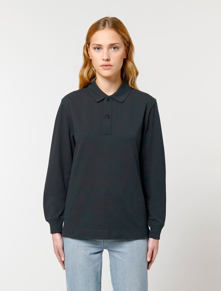 Polo de negro de mujer para restauración espalda Polo de negro de mujer para restauración espalda