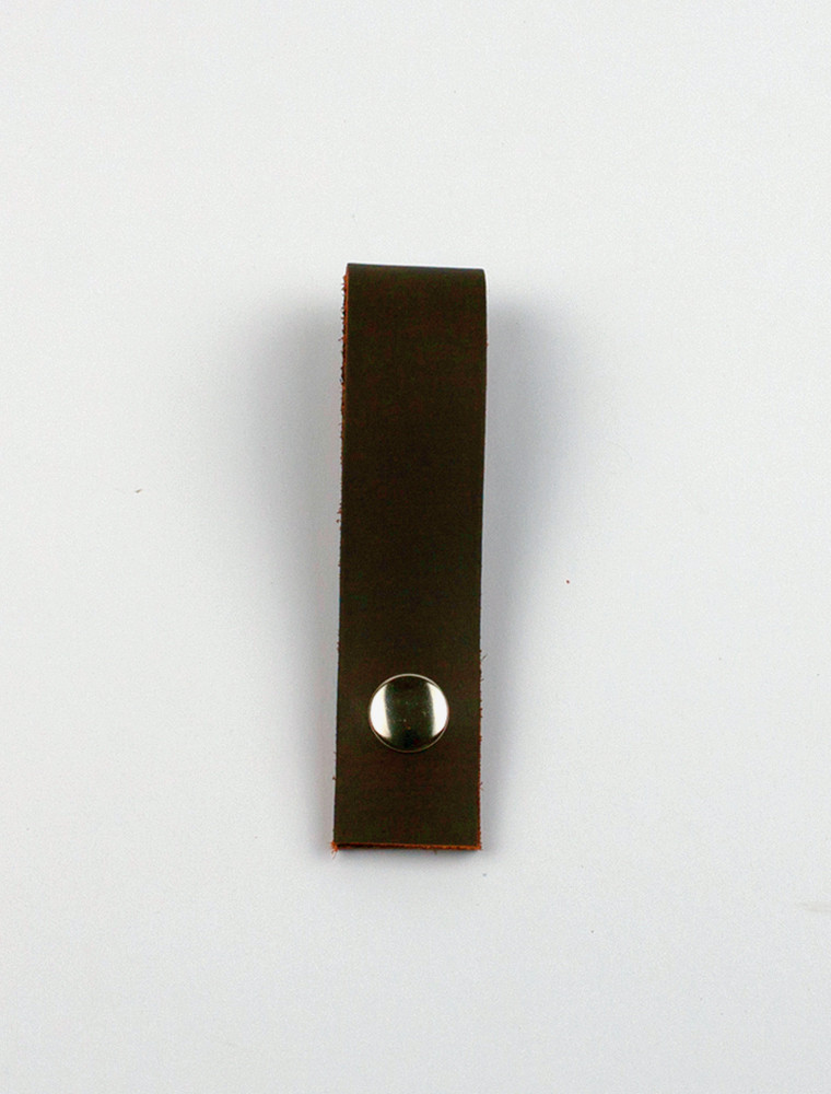 Pinza marron Brown leather clip