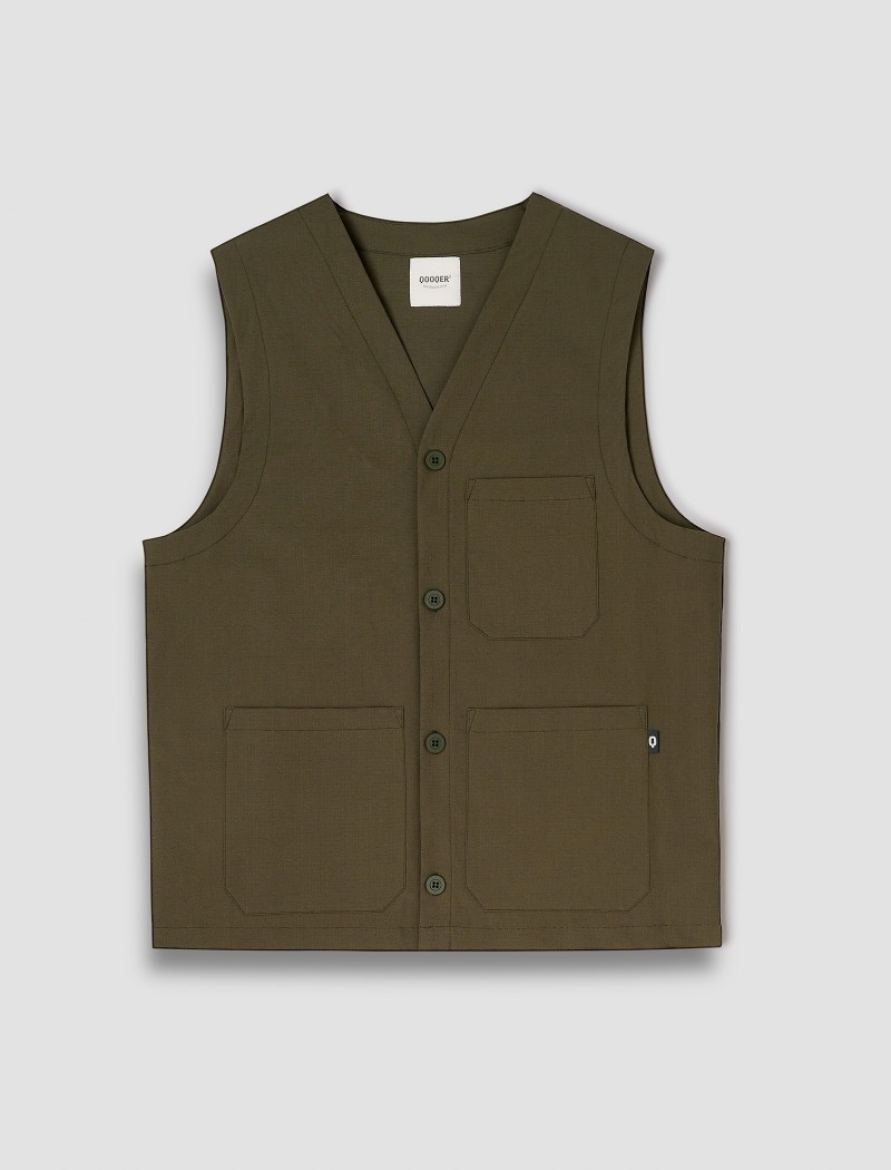 Colete verde de empregado de mesa Colete verde de empregado de mesa