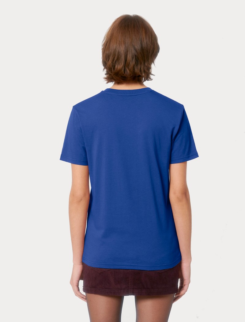 Leuchtend blaues T-shirt für Frauen Leuchtend blaues T-shirt für Frauen